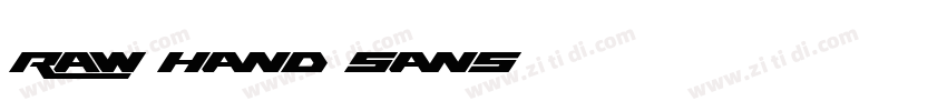 Raw Hand Sans字体转换